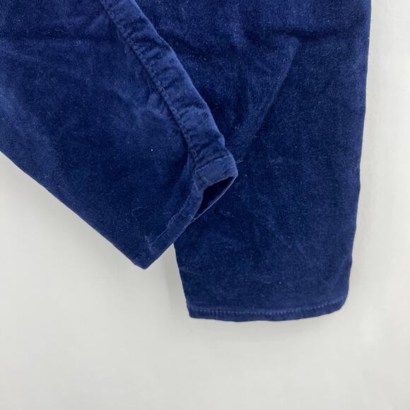 Bebe (26x28.5) Navy Blue Velveteen Heartbreaker Skinny Ankle Pants Low Rise NWT - Picture 5 of 8